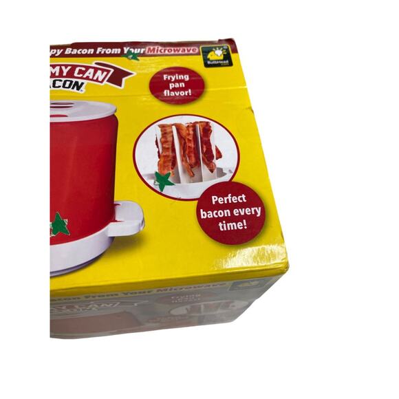 Yummy Can Bacon Microwave Cooker Crisper 8 Slices No Splatter - Picture 4 of 6